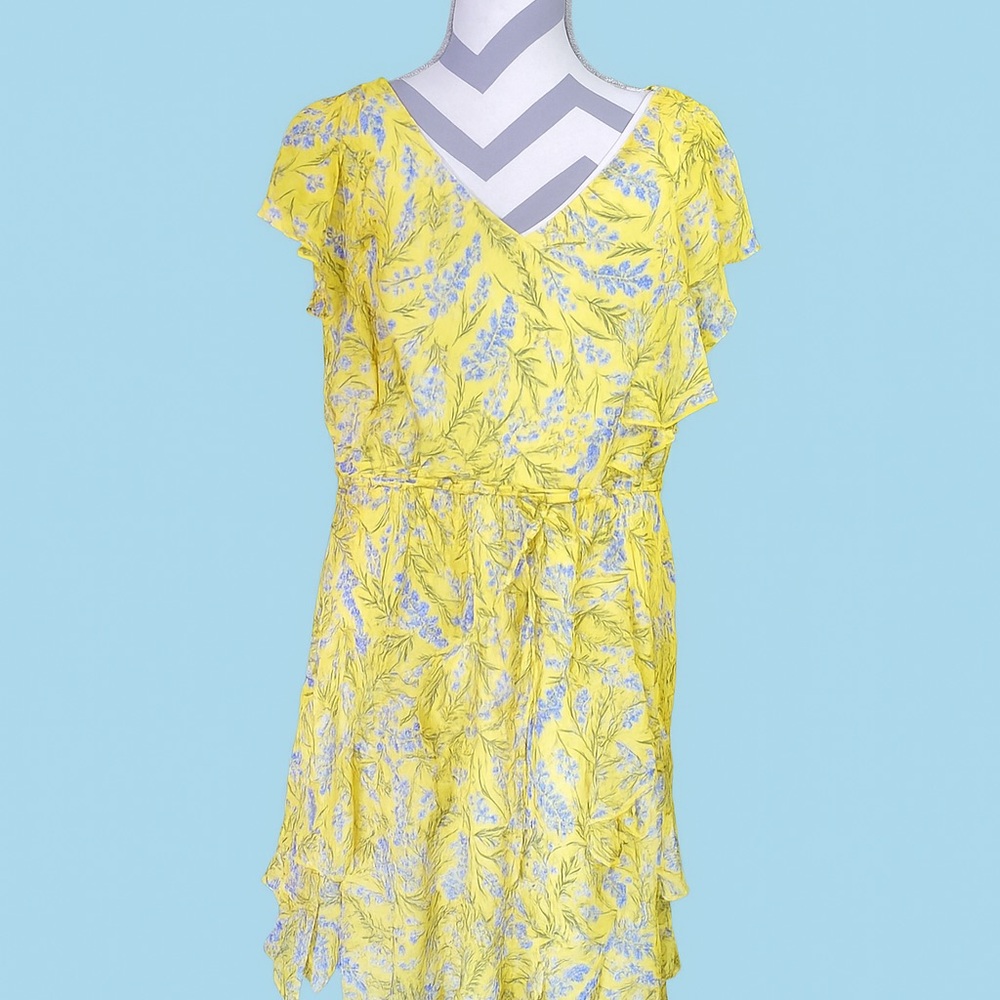 Tommy Hilfiger Yellow and Blue Floral Dress